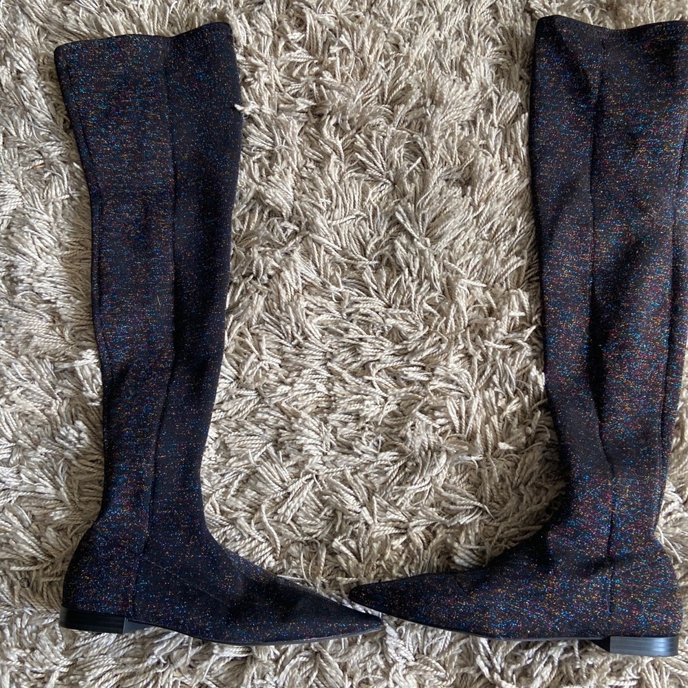 Sparkly Knee High Boots